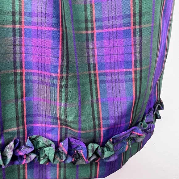 Chaps Plaid Purple & Green Dress Size 9m - Picture 5 of 8